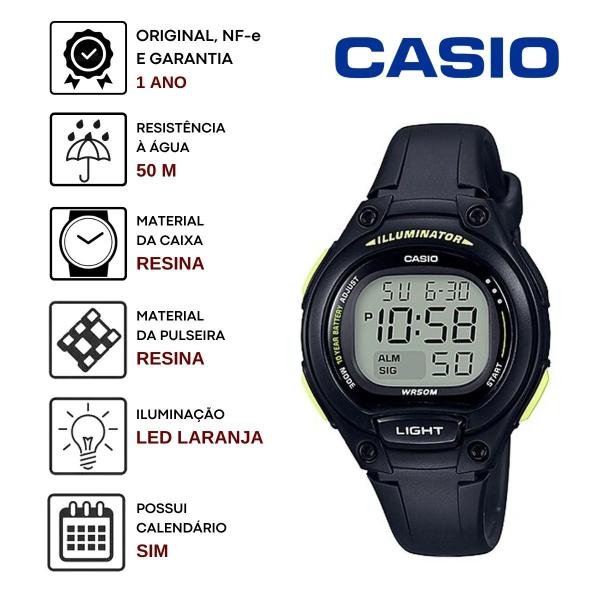 Imagem de Kit Relógio Casio Infantil Masculino Meninos Digital Resistente Agua 50 Metros Redondo Pequeno Alarme Preto LW-203 + Carro Miniatura