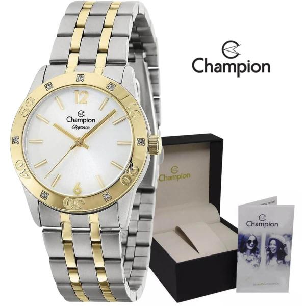 Imagem de Kit Relógio Champion Feminino Elegance com Colar e Brincos CN27349C