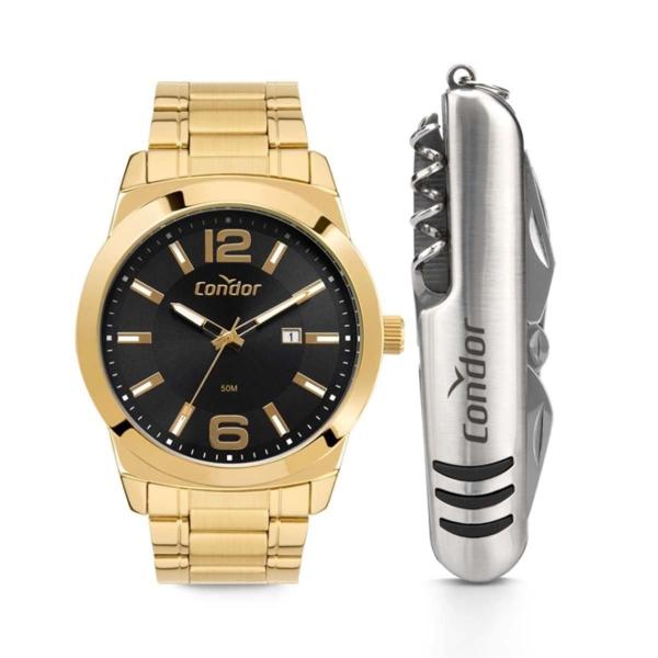 Imagem de Kit Relógio Condor Masculino Dourado Co2115Mwp/K5P