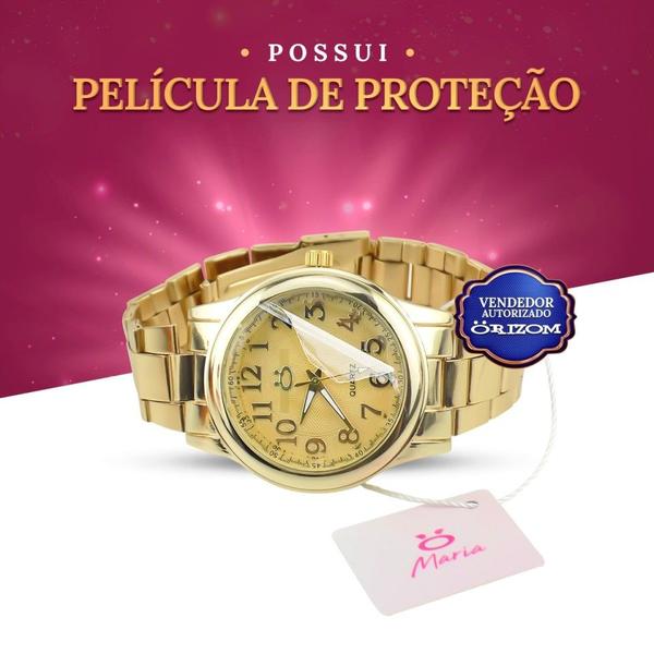 Imagem de Kit relógio feminino aço original presente colar pulseira