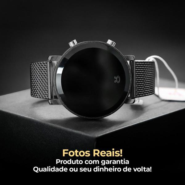 Imagem de kit relogio feminino digital led dourado silicone atacado 3