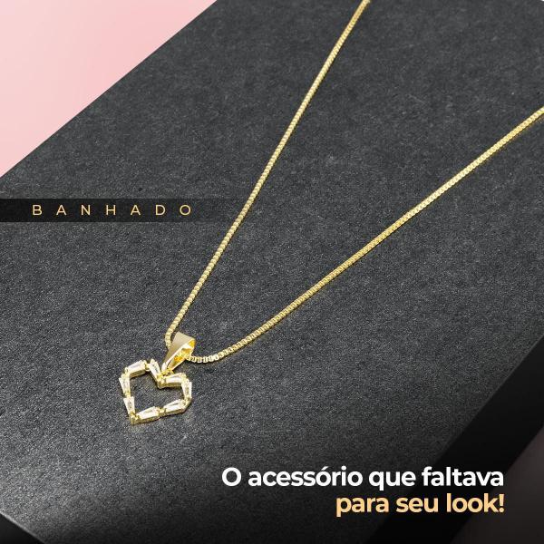 Imagem de Kit Relógio Feminino Maria Digital Strass Colar 18K