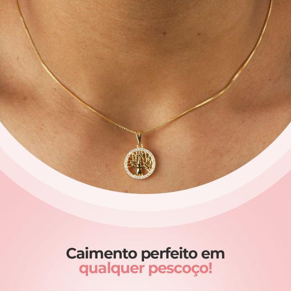 Imagem de Kit relógio feminino personalizado arvoredavida Colar