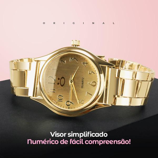 Imagem de Kit Relógio Feminino Premium 18K + Colar/Pulseira - Orizom Maria