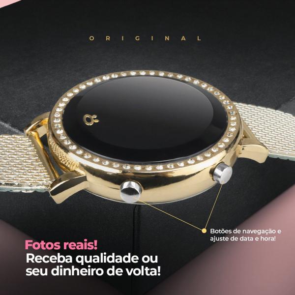 Imagem de Kit relogio feminino premium exclusivo +colar/pulseira nota