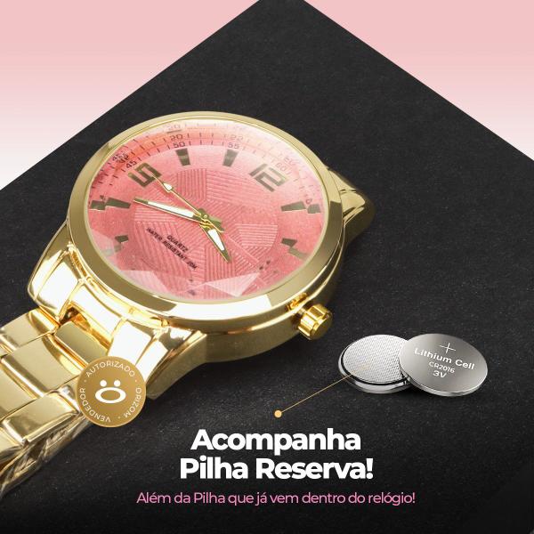 Kit relógio Feminino premium prova agua presente +colar - Orizom Imagem de Kit relógio Feminino premium prova agua presente +colar