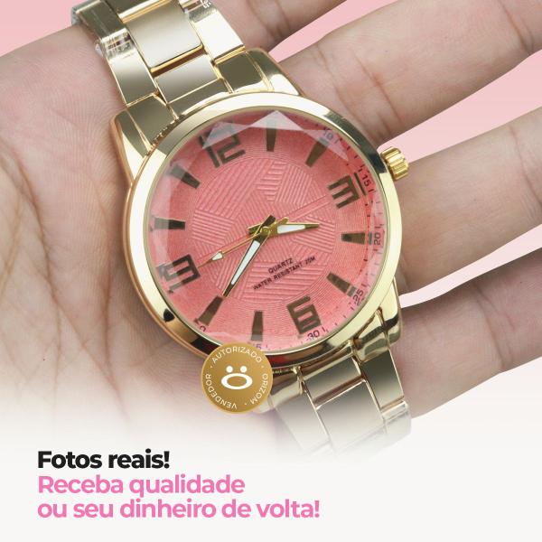 Kit relógio Feminino premium prova agua presente +colar - Orizom Imagem de Kit relógio Feminino premium prova agua presente +colar