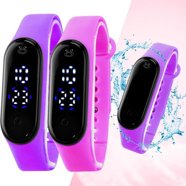 Imagem de kit relógio feminino prova agua digital bracelete luxo