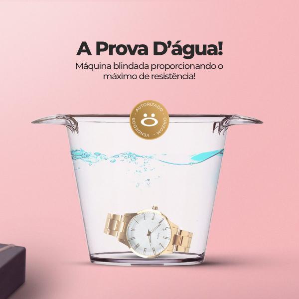 Imagem de Kit relogio Feminino prova agua premium garantia moda