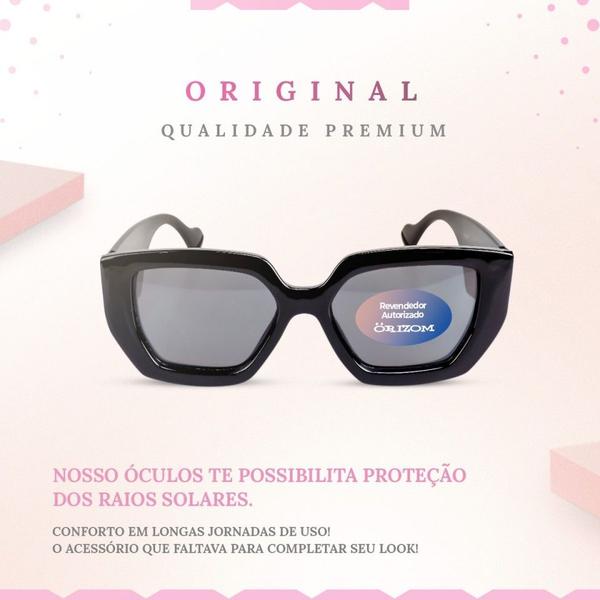 Imagem de Kit relógio feminino prova dágua leve oculos retro