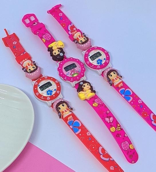 Imagem de Kit Relógio Infantil Digital Esporte + Pulseira Bracelete Plástico 3D Meninas Desenho animado Disney Unicórnio Sereia