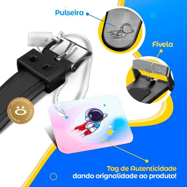 Imagem de Kit Relogio Infantil digital led silicone kit 2 presente