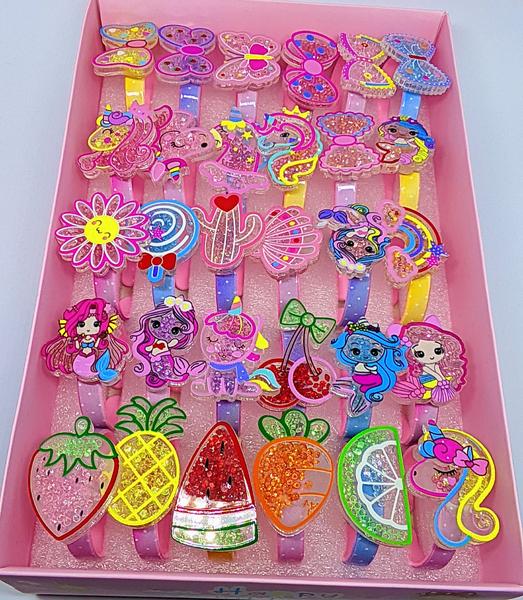 Imagem de Kit Relógio Infantil Digital Pisca Luz Toca Musica Princesas Disney Minnie Barbie + Pulseira Bracelete 3D Colorida