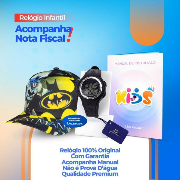 Imagem de Kit Relogio Infantil preto original luxo 