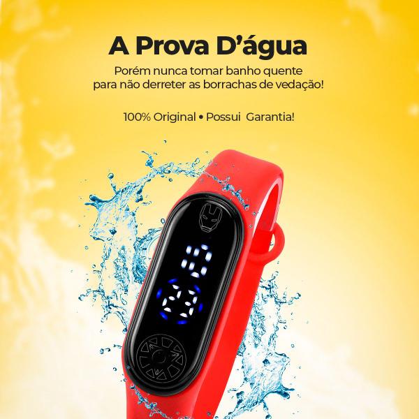 Kit Relogio Infantil prova agua heroi original casual - Orizom Imagem de Kit Relogio Infantil prova agua heroi original casual