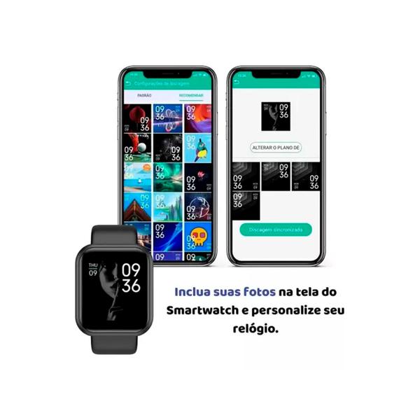 Imagem de Kit Relogio Inteligente Smart Watch Y68 D20 Pro+ Fone Sem Fio Bluetooth V5.0