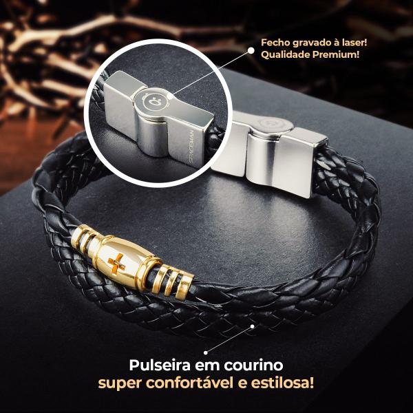 Imagem de Kit Relógio Masculino analógico resistente Perosnalizado