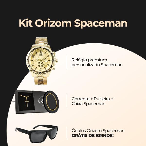 Imagem de Kit Relógio Masculino original aço presente original