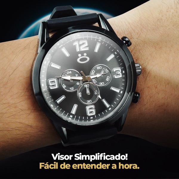 Kit Relogio Masculino silicone analogico premium presente - Orizom Imagem de Kit Relogio Masculino silicone analogico premium presente