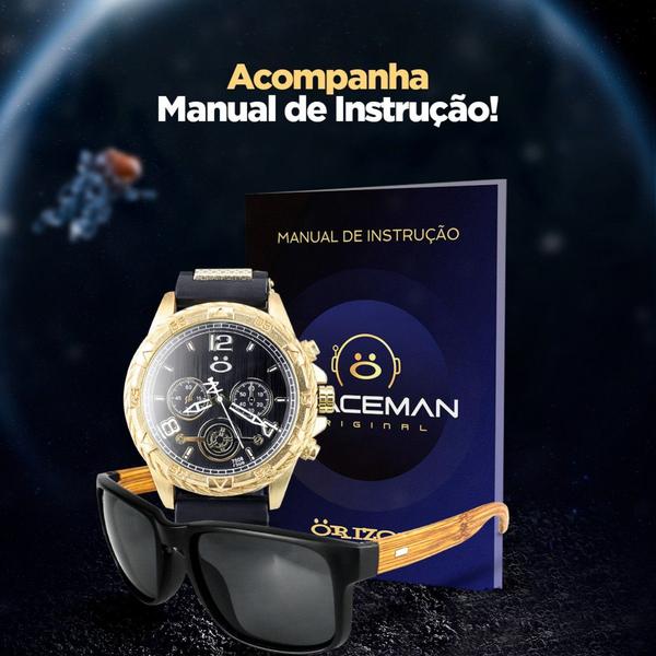 Kit Relógio Masculino silicone premium banhado +oculos - Orizom Imagem de Kit Relógio Masculino silicone premium banhado +oculos