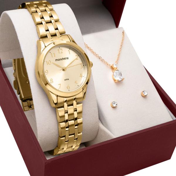 Kit Relógio Mondaine Feminino com Colar e Brincos 32608LPMKDE1K1 Kit Relógio Mondaine Feminino com Colar e Brincos 32608LPMKDE1K1