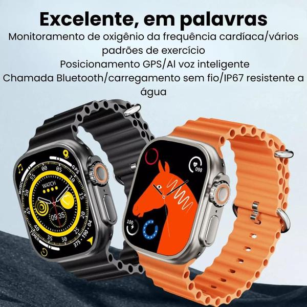 Imagem de Kit Relógio Smartwatch Ws Ultra 49mm Gps Lançamento 2024 + Fone inPods 12 Bluetooth