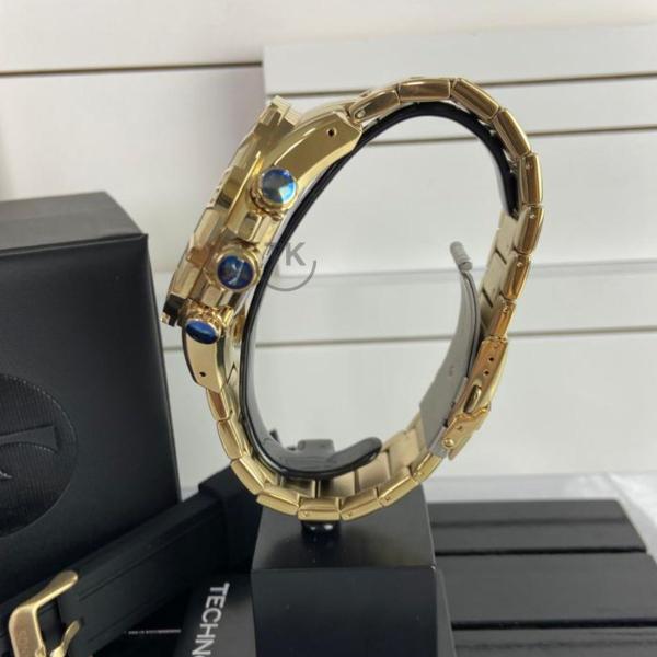 Imagem de Kit Relógio Technos Masculino Cronógrafo Analogico Legacy Troca de Pulseira Dourado JS26AET/T1P