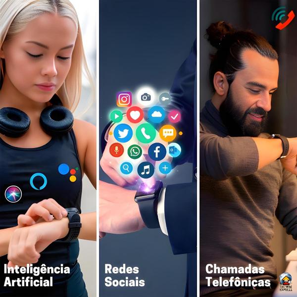 Kit Relogio Watch X Smartwatch Lançamento Microwear Ilha Dinamina ChatGpt IA Nfc Android iOS Gps Imagem de Kit Relogio Watch X Smartwatch Lançamento Microwear Ilha Dinamina ChatGpt IA Nfc Android iOS Gps