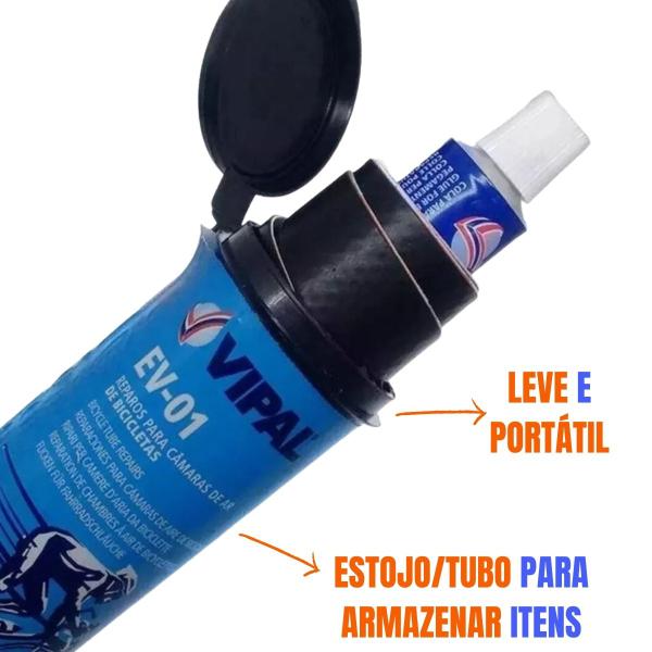 Imagem de Kit Remendo Pneu Camara de Aro 26 Aro 29 Speed Reparos Vipal