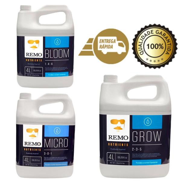 Imagem de KIT Remo Nutrients Bloom, Grow e Micro 1 Litro