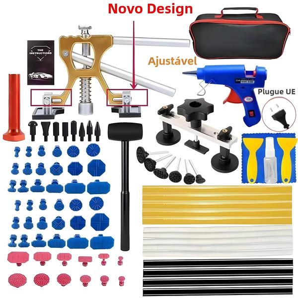 Imagem de Kit Removedor de Amassados de Carro Sem Pintura - com Plugue Europeu