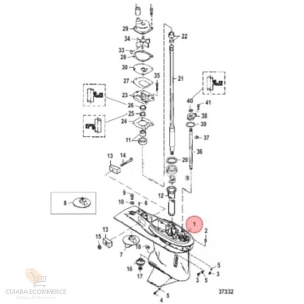 Imagem de Kit Reparo Bomba Água Mercury 4 Tempos 40Hp 817275A2