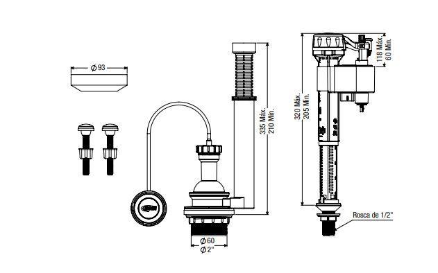 Imagem de Kit Reparo Mecanismo Completo Pneumático Acoplada Censi 9544