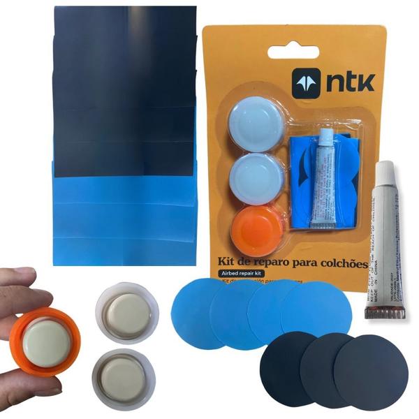 Imagem de Kit Reparo para Colchao Inflavel Nautika 8 Acessorios Incluindo Reparos em Pvc