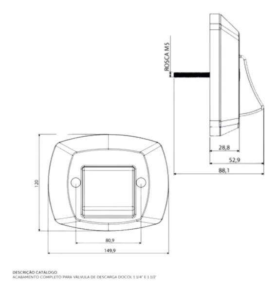 Imagem de Kit Reparo Para Válvula De Descarga Docol + Canopla Cromada