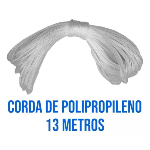 Imagem de Kit Reparo Para Varal De Teto 13m Corda Nylon Com Roldanas E Buchas