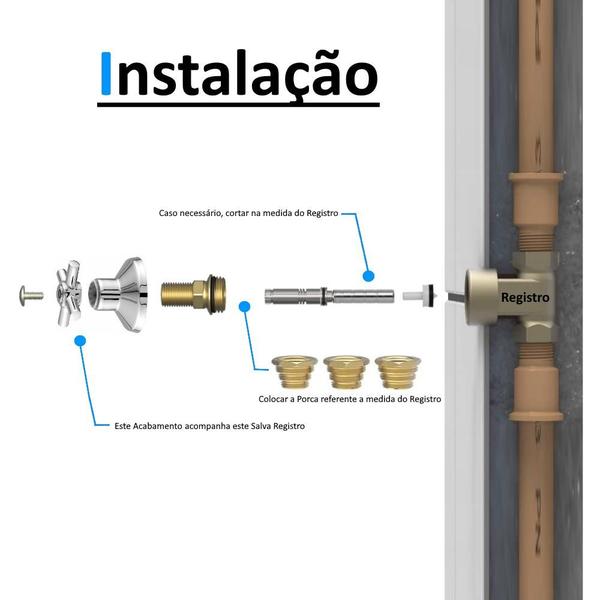 Imagem de Kit Reparo Salva Registro Pressão Chuveiro 7x1 Universal C31