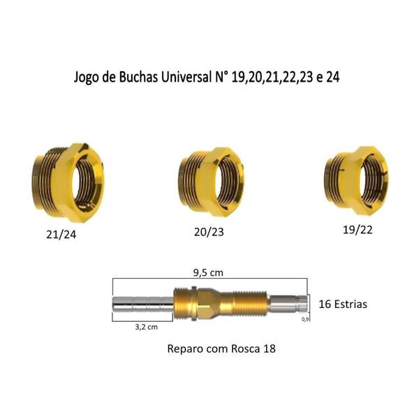 Imagem de Kit Reparo Salva Registro Pressão Chuveiro 7X1 Universal C31