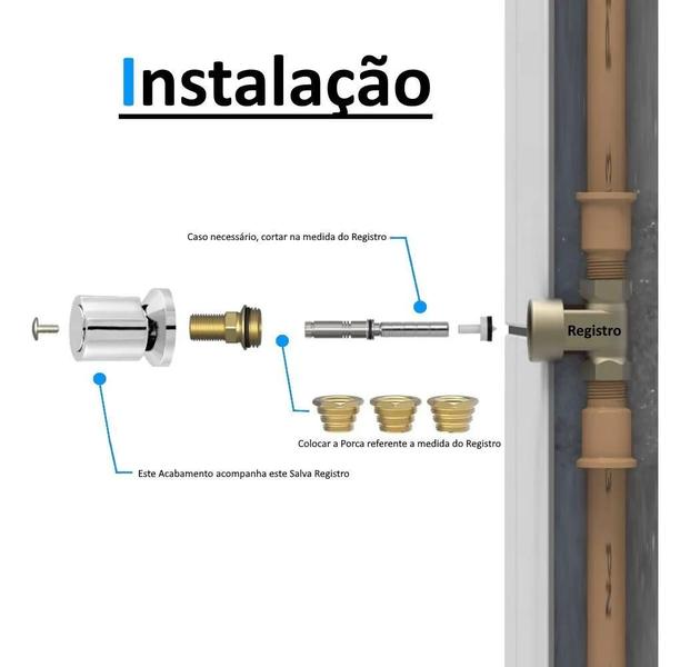 Imagem de Kit Reparo Salva Registro Pressão Chuveiro 7X1 Universal C40