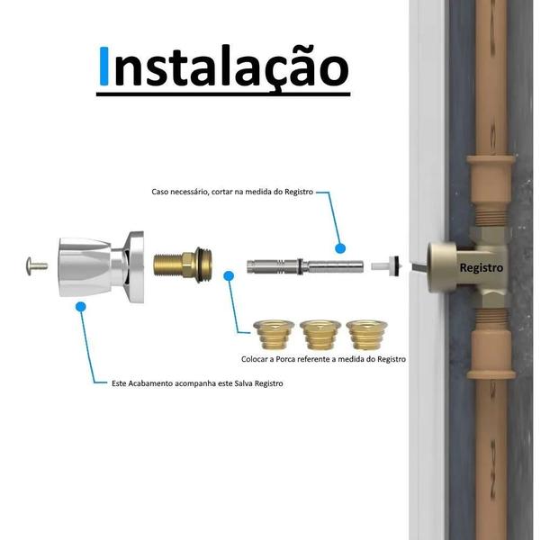 Imagem de Kit Reparo Salva Registro Pressão Chuveiro 7X1 Universal C50