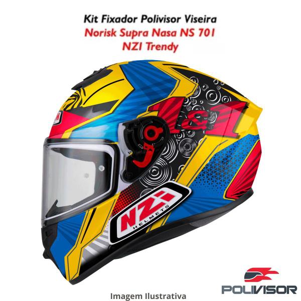 Imagem de Kit Reparo Viseira Capacete Nasa Ns 701 Nzi Trendy Polivisor