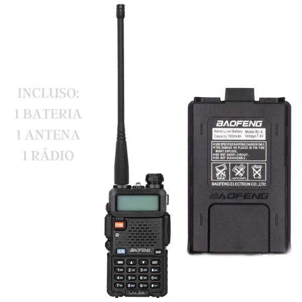 Imagem de Kit Reposição Rádio Baofeng UV5R Com Bateria e Antena Apenas