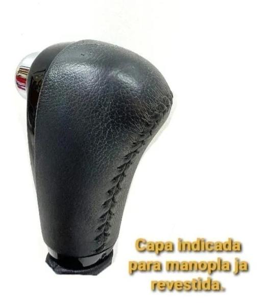 Imagem de Kit Revestimento Couro Capa Manopla Câmbio Automático e Chaveiro Honda Hrv 2009 a 2022