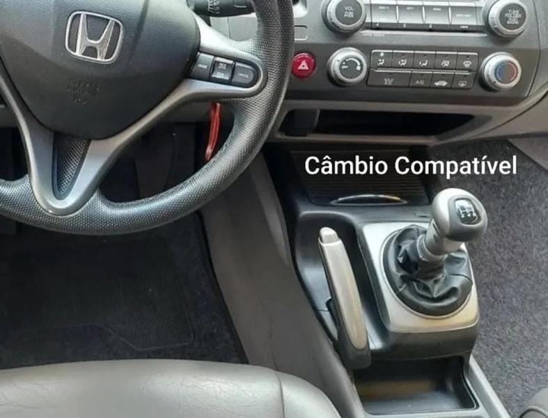 Imagem de Kit Revestimento Couro Capa Manopla Câmbio e Coifa Manual Honda New Civic 2006 à 2011