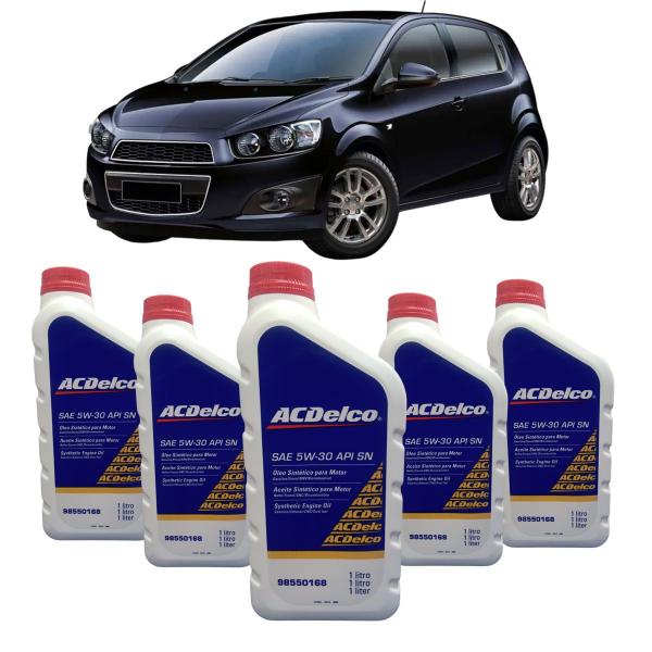 Imagem de Kit Revisão Chevrolet Sonic Óleo ACDelco 5w30 Sintético + Filtros