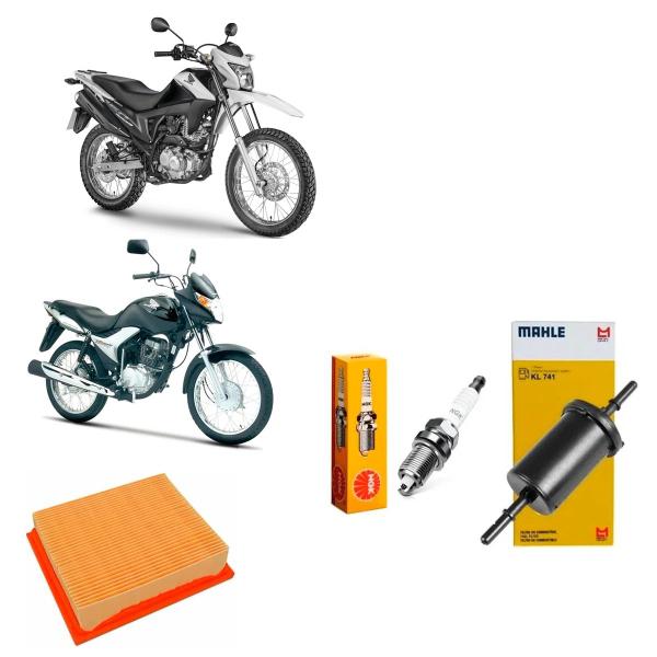 Kit Revisão Vela ngk Filtro Ar E Combustivel Nxr 160 Xre 190 Imagem de Kit Revisão Vela ngk Filtro Ar E Combustivel Nxr 160 Xre 190