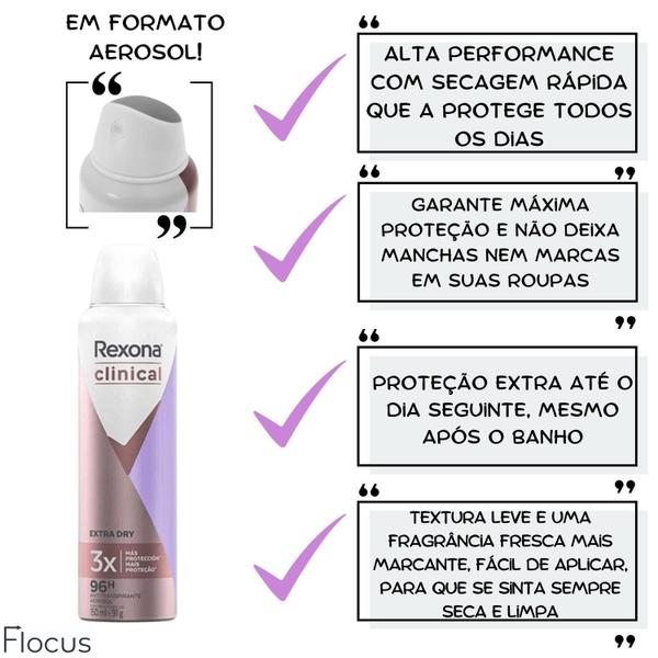 Imagem de Kit Rexona Woman Clinical Classic Refresh Extra Dry rosamini