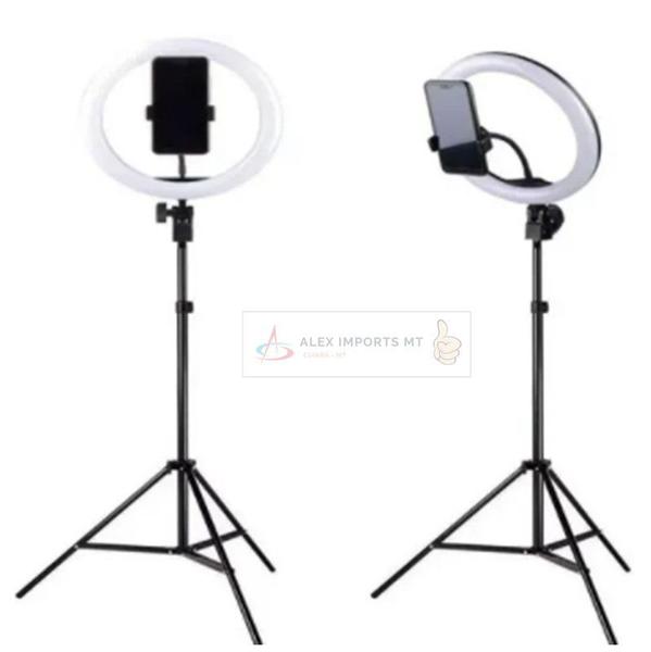 Imagem de Kit Ring Light 14 Polegadas 36cm Tripé C/Suport P Maquiadora