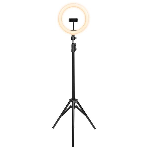 Imagem de Kit RING LIGHT LED 26CM 10 Polegadas com Tripe 1,65 Metros e Suporte para Celular ATE 8" - RL26