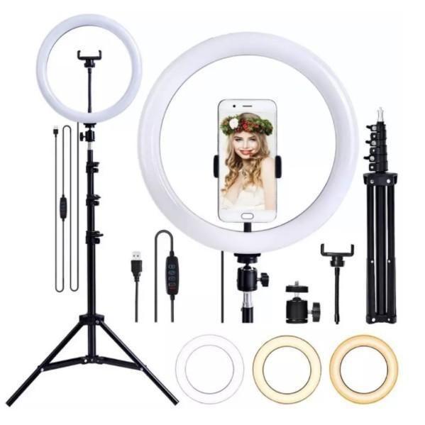 Kit Ring Light Profissional 12 Polegadas - 30Cm Imagem de Kit Ring Light Profissional 12 Polegadas - 30Cm